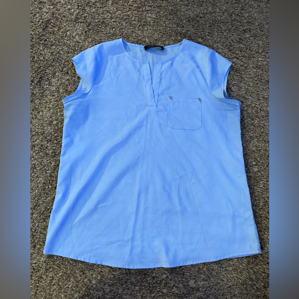 Ivanka Trump Sky Blue Blouse